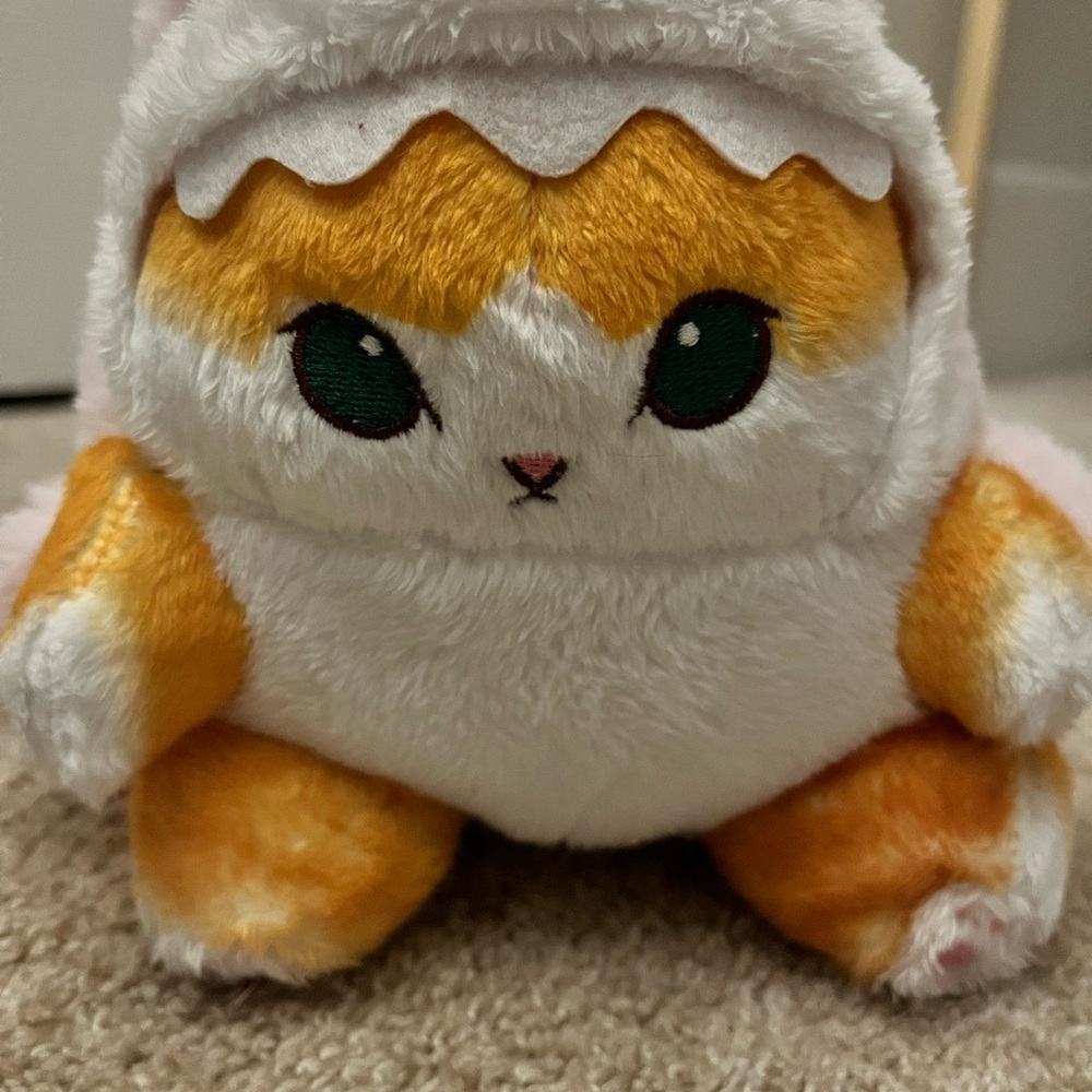 Cute Orange and White Plush Toy